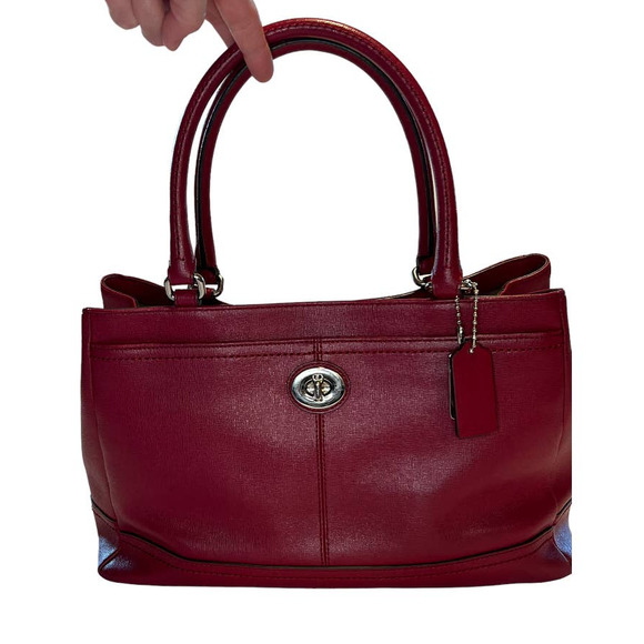 Coach Bags Coach Scarlett Carryall Park Satchel Large Red Bag Purse